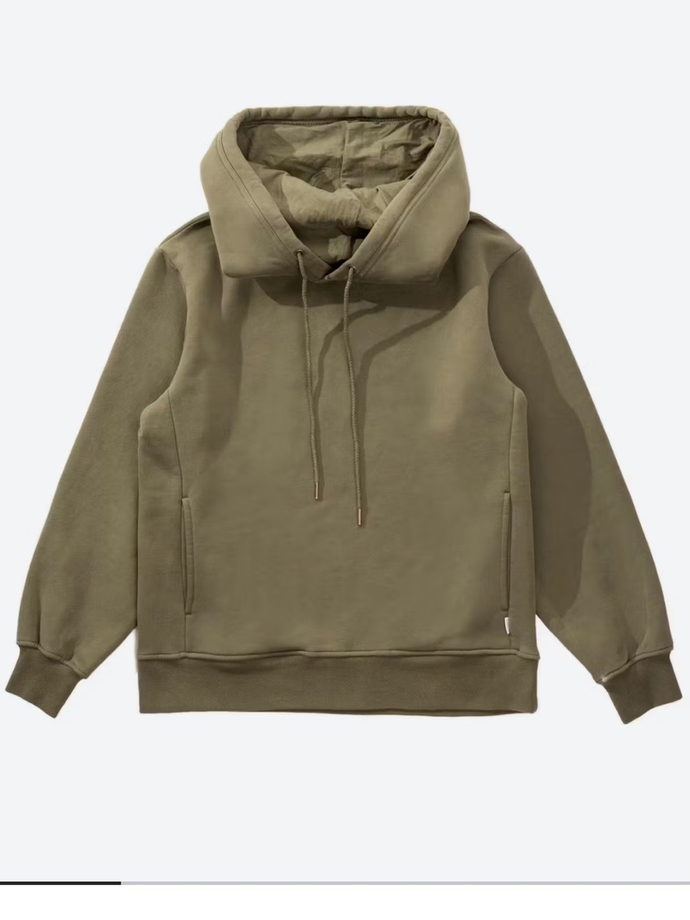Rhythm Olive Green High-Neck Pullover Hoodie